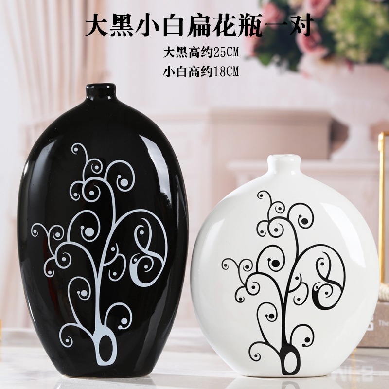 花瓶擺件陶瓷創意家居擺設現代簡約工藝品房間客廳玄關酒櫃裝飾品-細節圖6