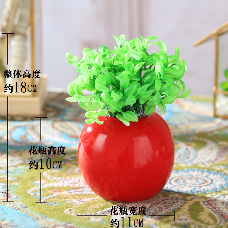 小花瓶裝飾陶瓷器現代簡約白色餐桌假乾花仿真景德鎮中式創意擺件-細節圖5