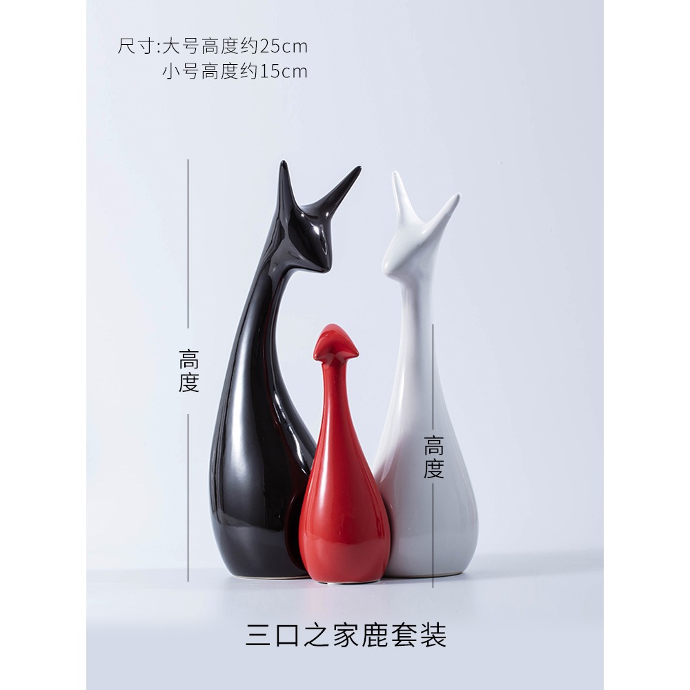 創意現代簡約家居玄關客廳電視酒櫃紅酒架發財樹裝飾品陶瓷小擺件-細節圖6
