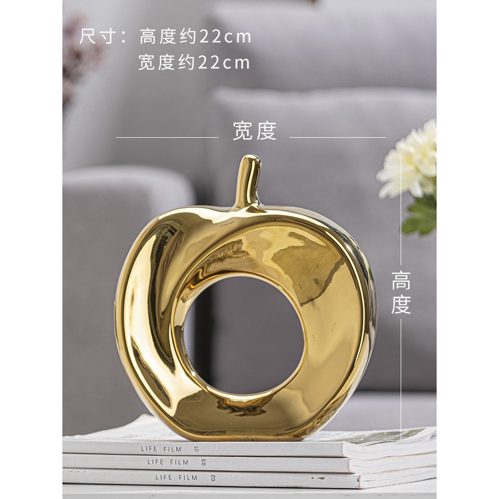 金色發財樹小擺件招財歐式輕奢陶瓷工藝家居客廳電視櫃酒櫃裝飾品-細節圖7