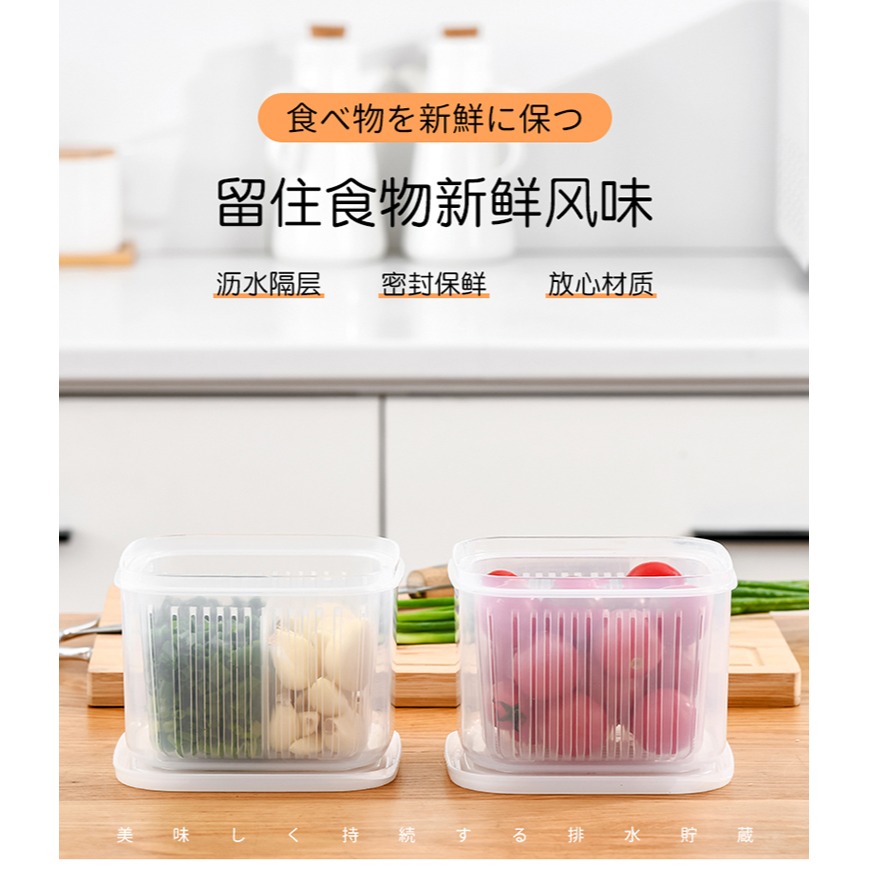 分格蔥花保鮮盒廚房冰箱水果蔬菜盒子瀝水蔥姜蒜收納盒蔥盒-細節圖8
