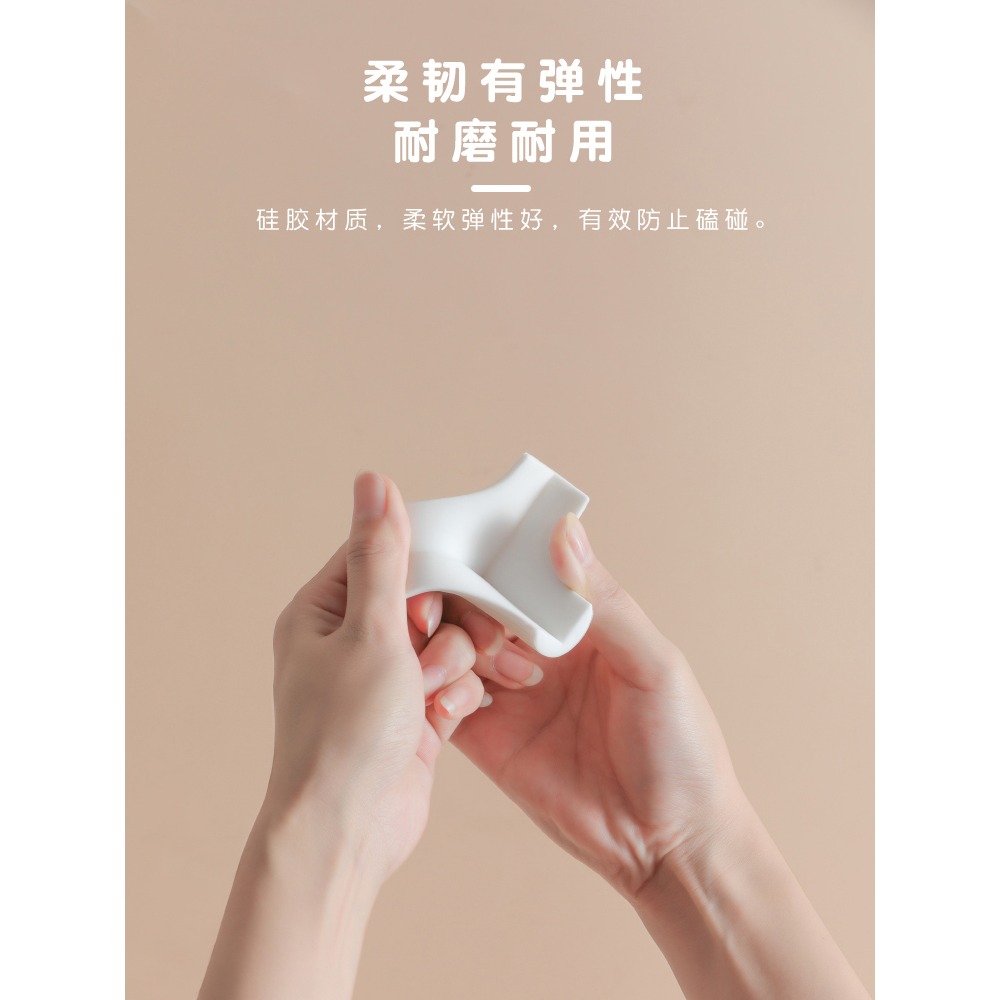 桌角防撞護角硅膠白色兒童防磕碰桌腳保護套傢俱櫃子包邊桌邊-細節圖4