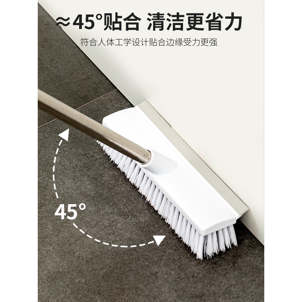 地刷衛生間刷地刷子長柄廁所浴室家用硬毛洗地清潔瓷磚地板刷-細節圖5