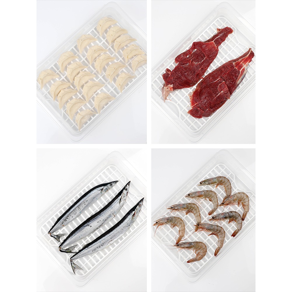 廚房餃子水餃分類可瀝水保鮮盒塑料冰箱冷凍儲藏盒食物收納盒-細節圖5