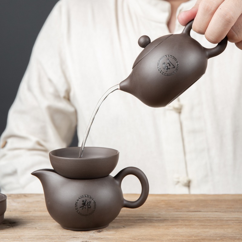 私人定製紫砂茶杯品茗杯小茶盞單主人杯子功夫茶具茶碗刻字百家姓-細節圖4
