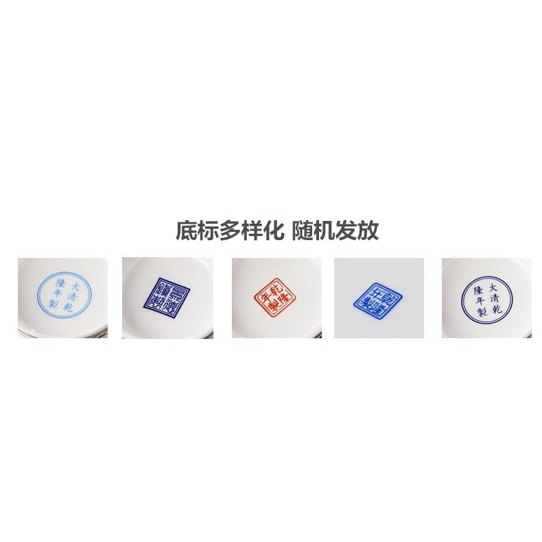 中式青花瓷碗5英寸陶瓷碗釉中彩米飯碗景德鎮骨瓷麪碗湯碗飯碗盤-細節圖6