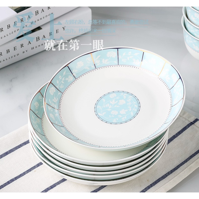 陶瓷深盤飯盤子菜盤家用創意網紅北歐風餃子盤微波爐專用餐具碗盤-細節圖8