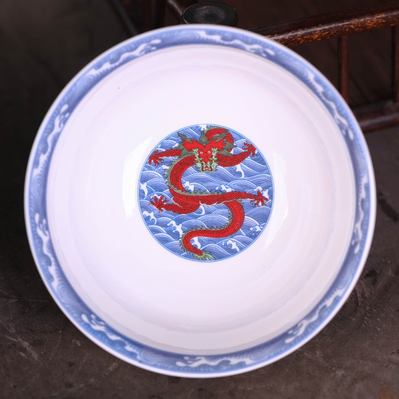 景德鎮家用陶瓷飯碗單個仿古碗高腳防燙喫飯單個碗拉麪碗中式壽碗-細節圖4