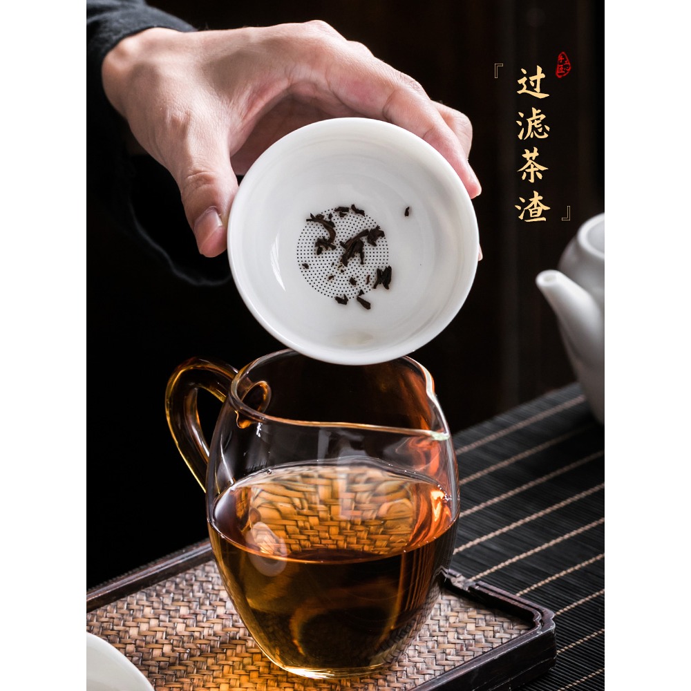 羊脂玉茶漏茶濾茶葉過濾網單獨茶隔泡茶器陶瓷一體分離濾茶器茶具-細節圖3