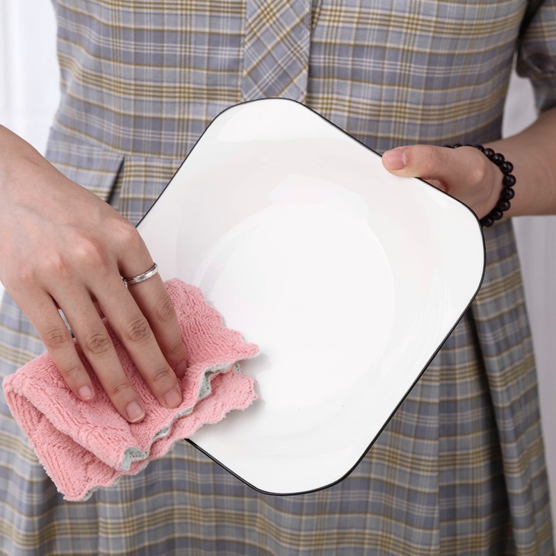 盤子菜盤家用碟子水果盤陶瓷北歐簡約創意可微波爐深盤餃子盤方盤-細節圖5
