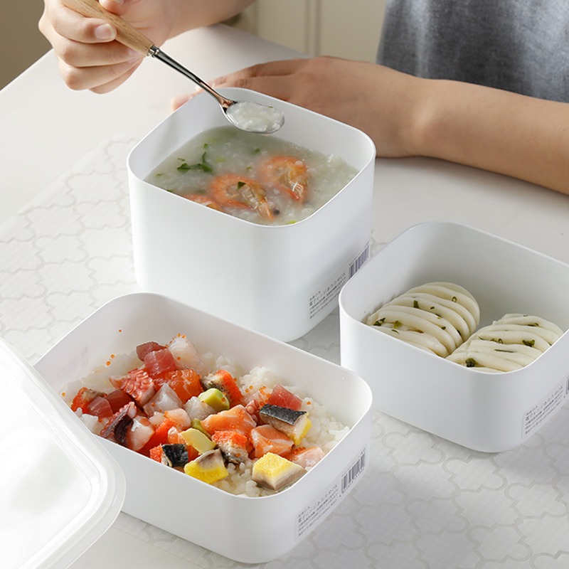 進口保鮮盒塑料密封盒食品級冰箱收納冷藏盒微波爐飯盒便當盒-細節圖3