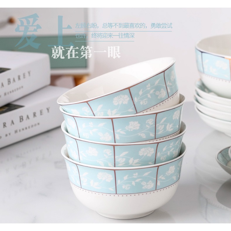 家用陶瓷碗勺餐具套裝創意新品北歐風格簡約6碗6勺套裝微波爐適用-細節圖8