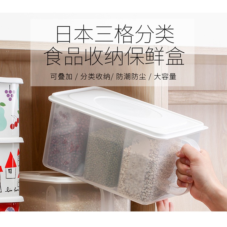 分格收納盒儲物盒廚房分類透明雜糧儲物罐家用豆類調料密封罐-細節圖8