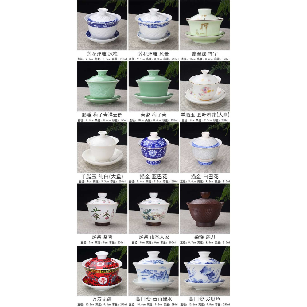 蓋碗大號德化羊脂玉白瓷三才碗功夫茶具陶瓷茶碗高檔家用單個茶杯-細節圖7