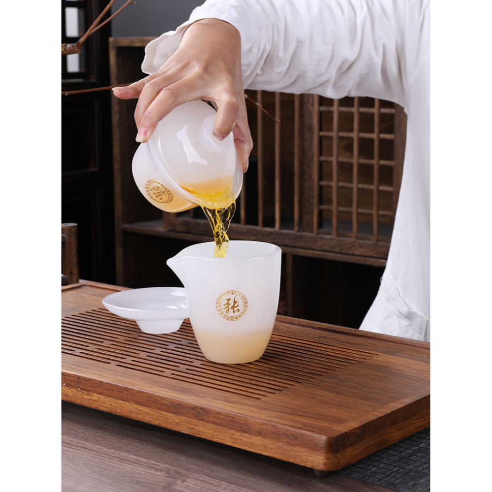 茶杯個人專用姓氏主人杯功夫茶單杯茶琉璃杯女茶具定製刻字私人盞-細節圖2