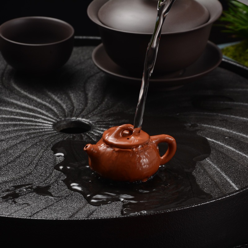茶寵擺件精品可養迷你紫砂壺小號袖珍指尖壺茶玩茶具茶桌功夫茶具-細節圖3