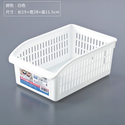 進口廚房塑料收納筐辦公桌面零食收納籃浴室長方形雜物整理框-細節圖6