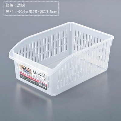 進口廚房塑料收納筐辦公桌面零食收納籃浴室長方形雜物整理框-細節圖7