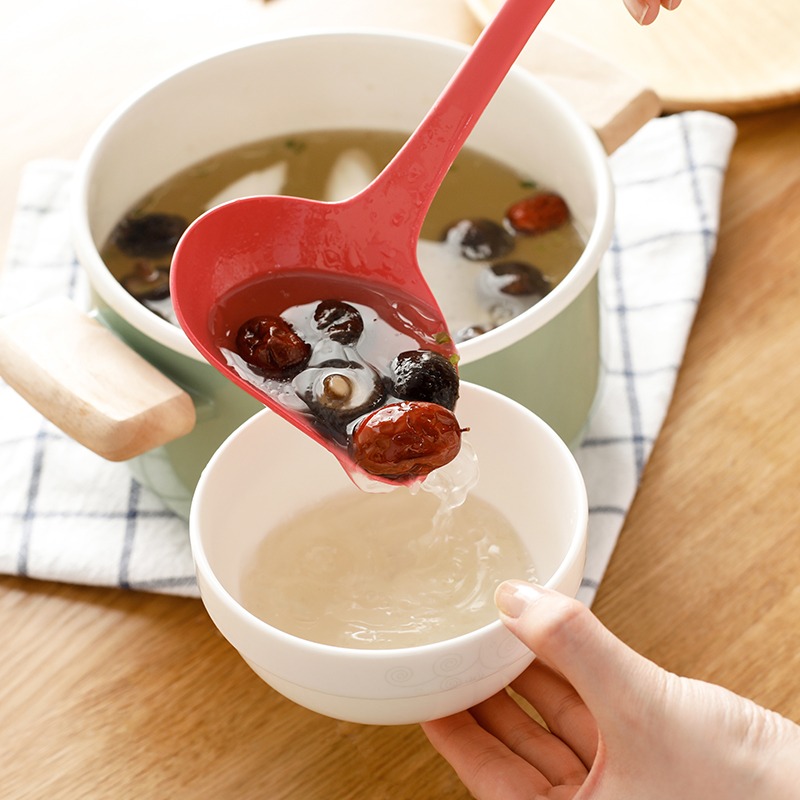 進口湯勺家用大號盛湯長柄喝湯勺子盛粥舀勺耐高溫尼龍火鍋勺-細節圖2