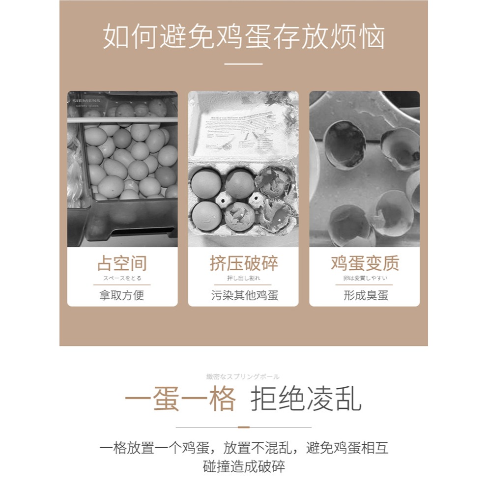 廚房透明亞克力冰箱雞蛋盒家用雞蛋格放雞蛋收納盒分格保鮮-細節圖9