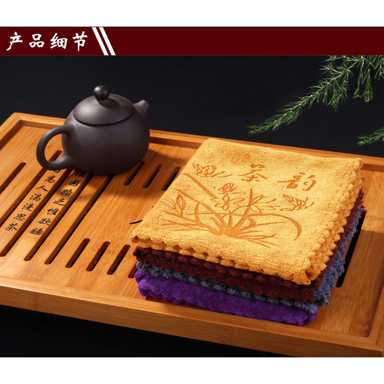 茶巾布吸水布墊茶布高檔加厚棉麻養壺茶桌布毛巾茶臺布墊茶幾茶藝-細節圖10
