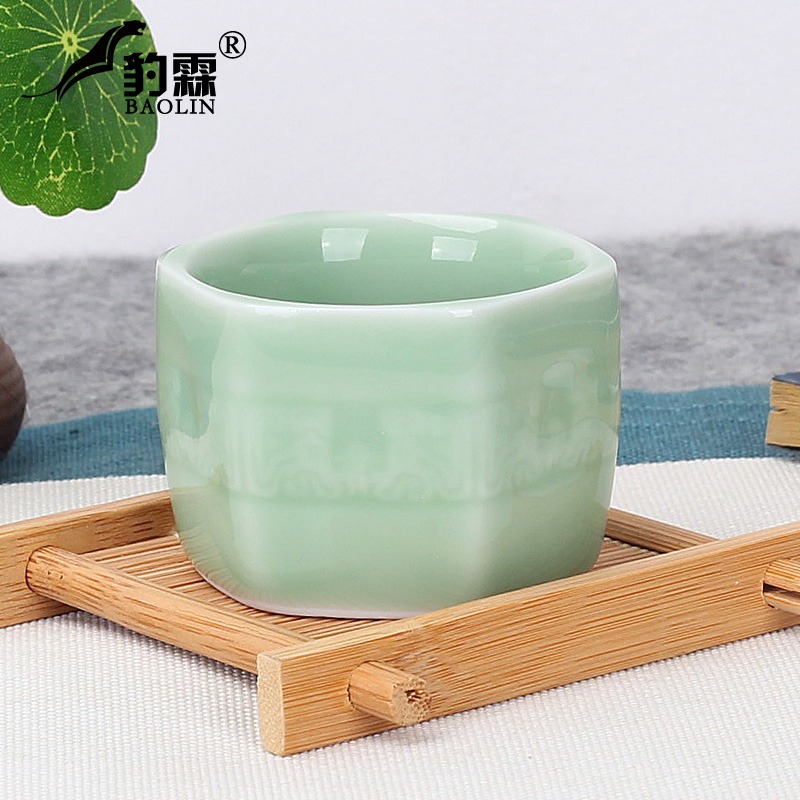 功夫小茶杯陶瓷茶盞茶碗家用單個品茗杯紫砂主人杯泡茶斗笠杯白瓷-細節圖4