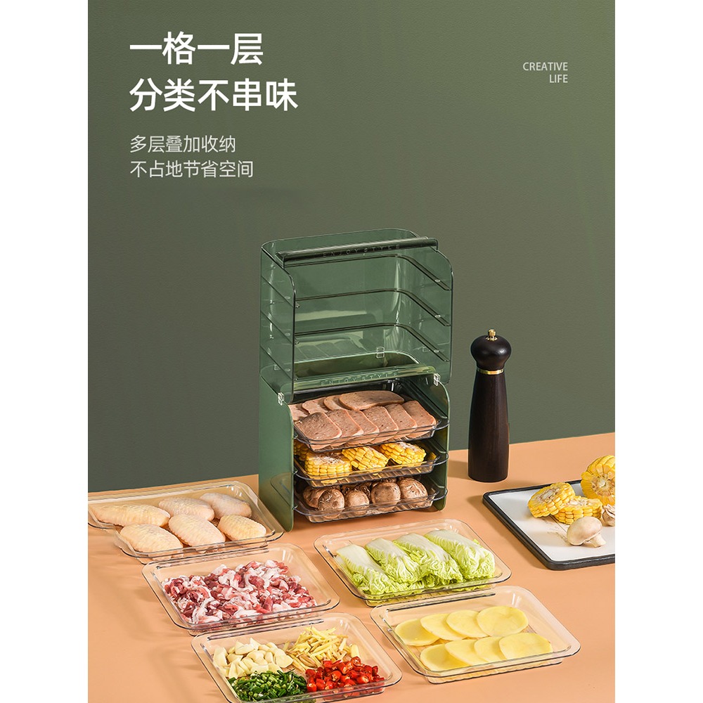 PET廚房備菜盤配菜盤多層火鍋盤子家用壁掛可疊加備餐盤配菜-細節圖3