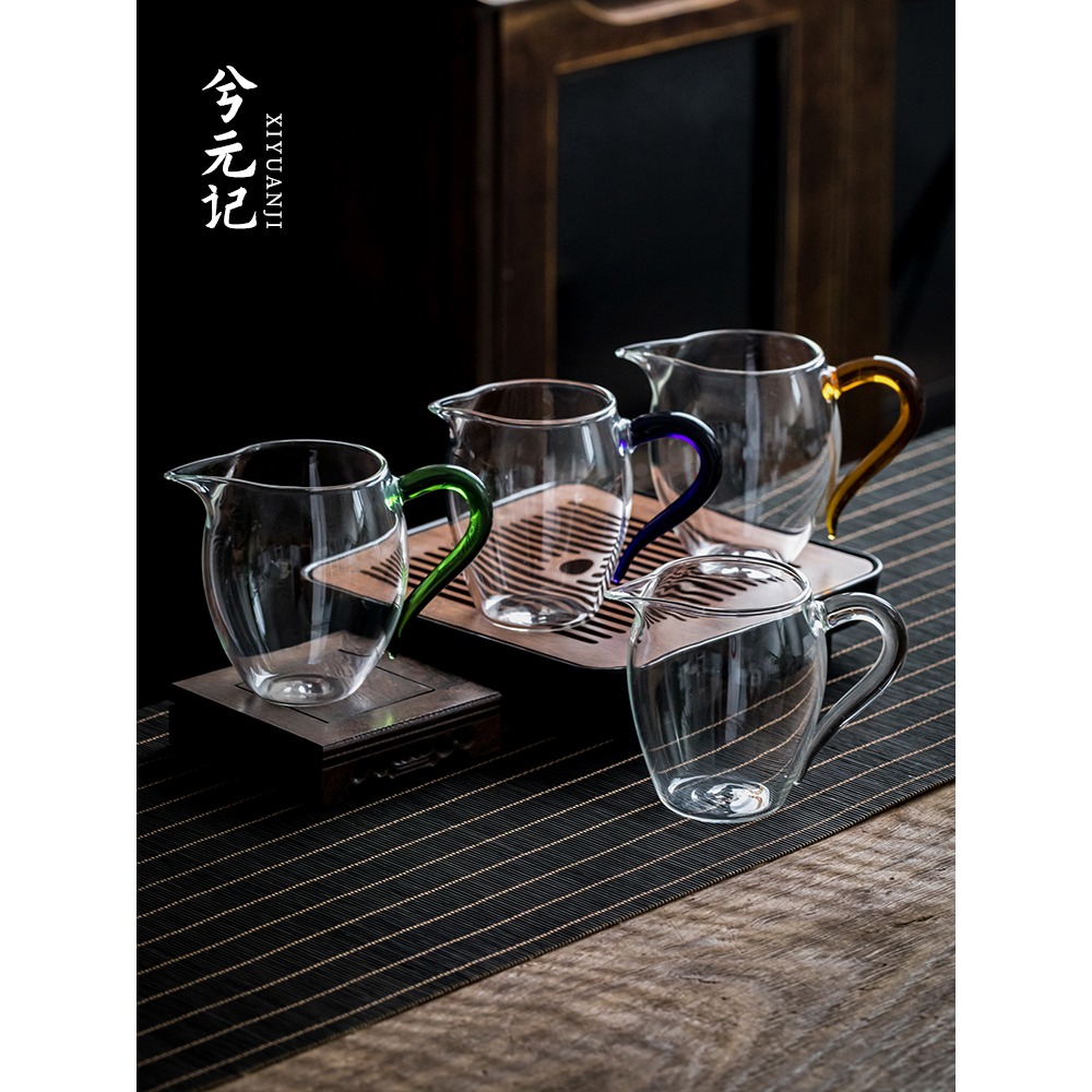 公道杯玻璃茶具分茶器帶茶濾一體泡茶杯高端公杯茶海茶漏套裝日式-細節圖3