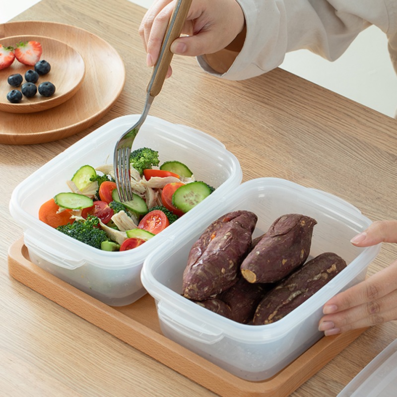 進口雙層飯盒便當盒可微波爐加熱帶餐具上班族學生便攜午餐盒-細節圖3