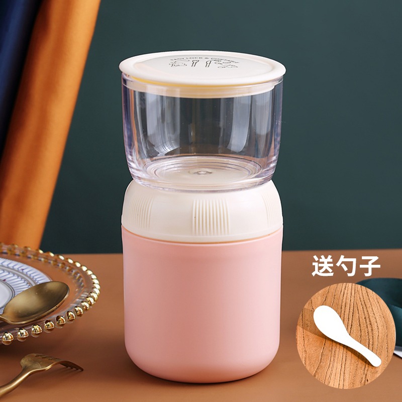 304不銹鋼便攜粥杯上班族早餐帶粥小型保溫飯盒密封帶蓋湯壺-細節圖6
