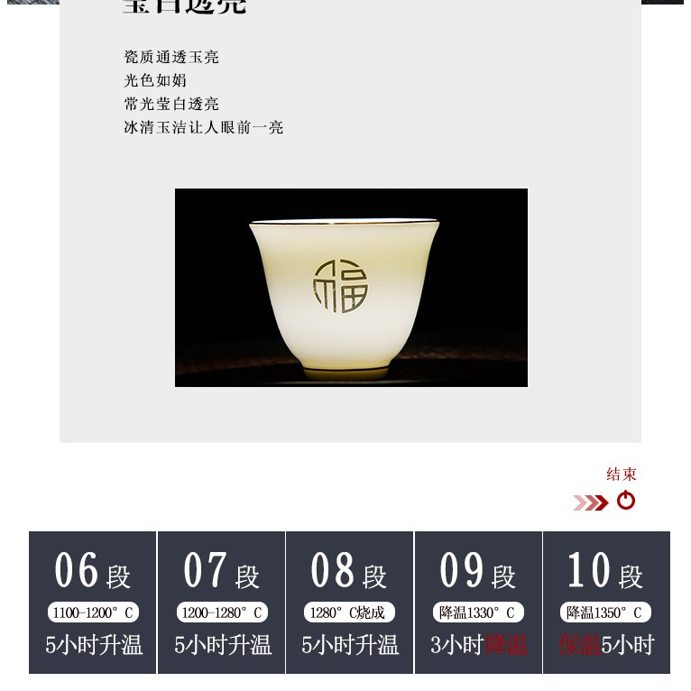 蓋碗陶瓷茶具茶碗白瓷家用單個羊脂玉蓋子大中小金邊純白配件三才-細節圖6