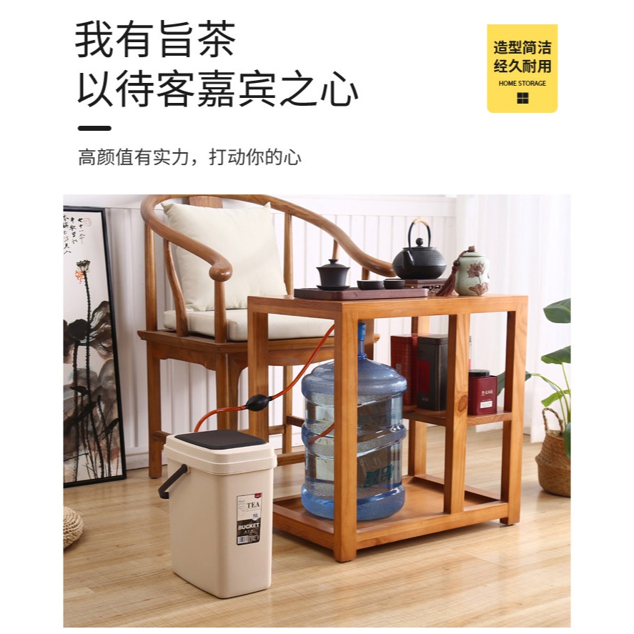 茶桶茶渣桶排水桶功夫茶具配件家用小號茶水桶茶盤茶道茶臺垃圾桶-細節圖4