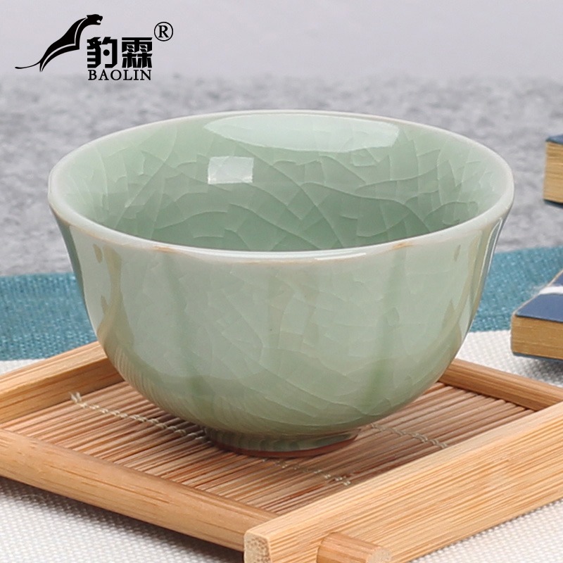 功夫小茶杯陶瓷茶盞茶碗家用單個品茗杯紫砂主人杯泡茶斗笠杯純銀-細節圖5