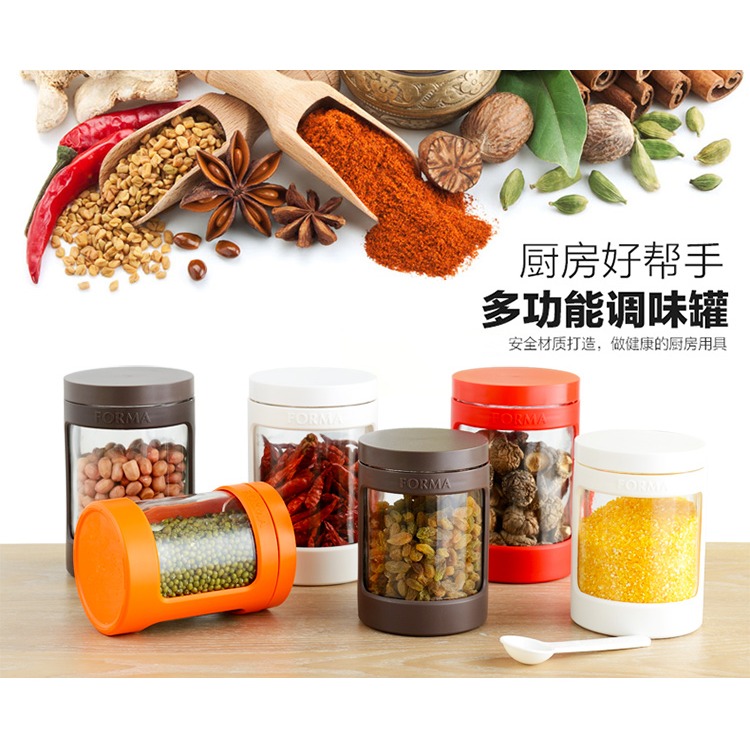 ASVEL玻璃調味罐調料罐瓶 食品密封調味料罐調味盒糖罐放鹽罐-細節圖8