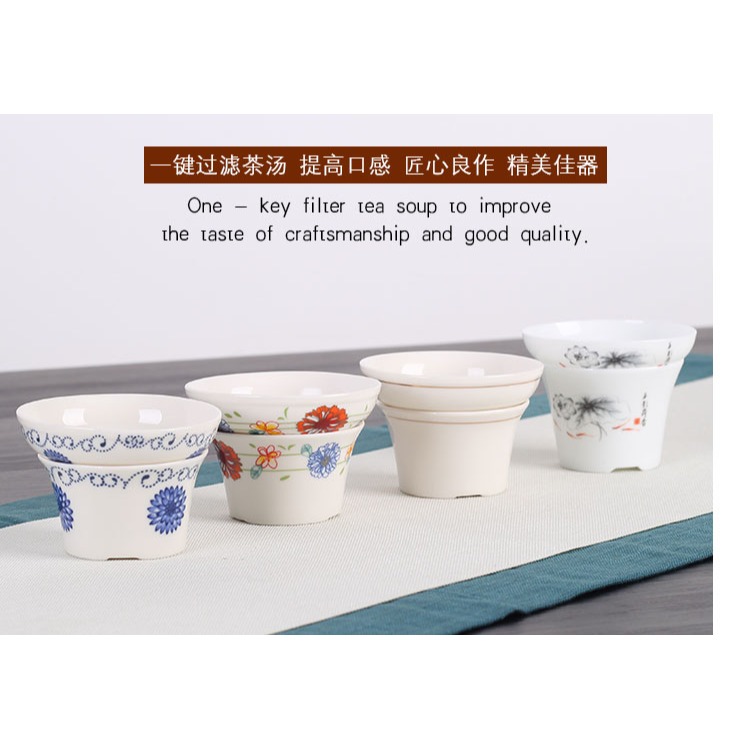 茶漏託茶濾茶葉過濾網泡茶器分離器茶隔陶瓷茶具茶杯汝窯開片紫砂-細節圖8