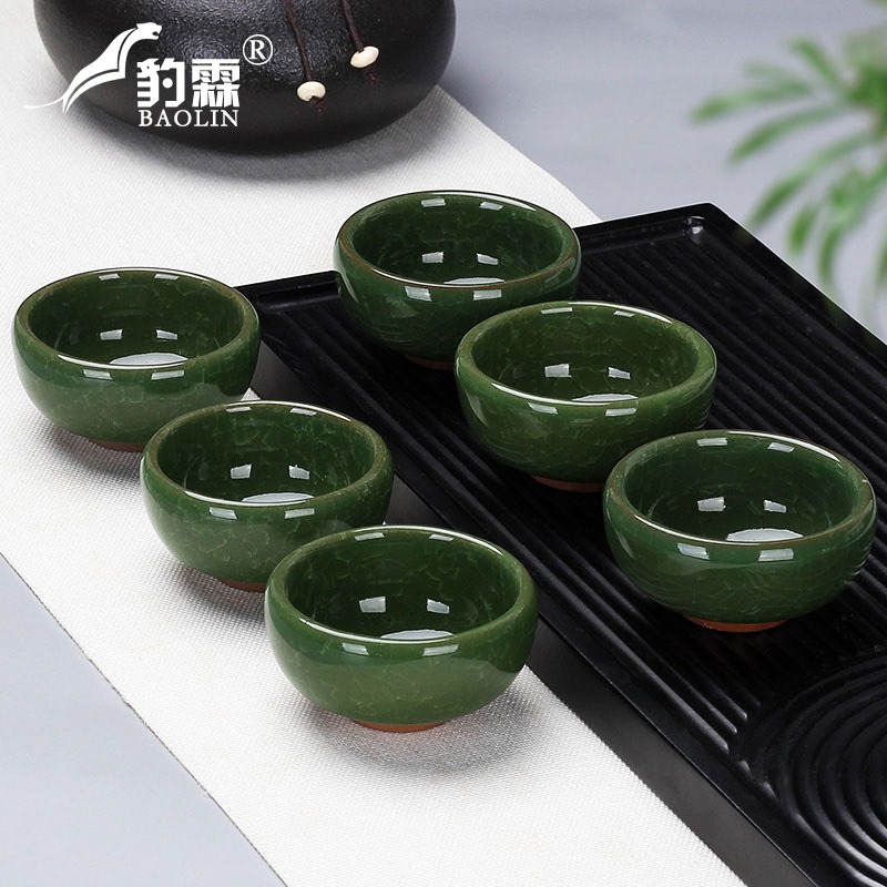 冰裂功夫小茶杯陶瓷茶盞茶碗家用紫砂單個品茗杯泡茶陶瓷汝窯-細節圖4