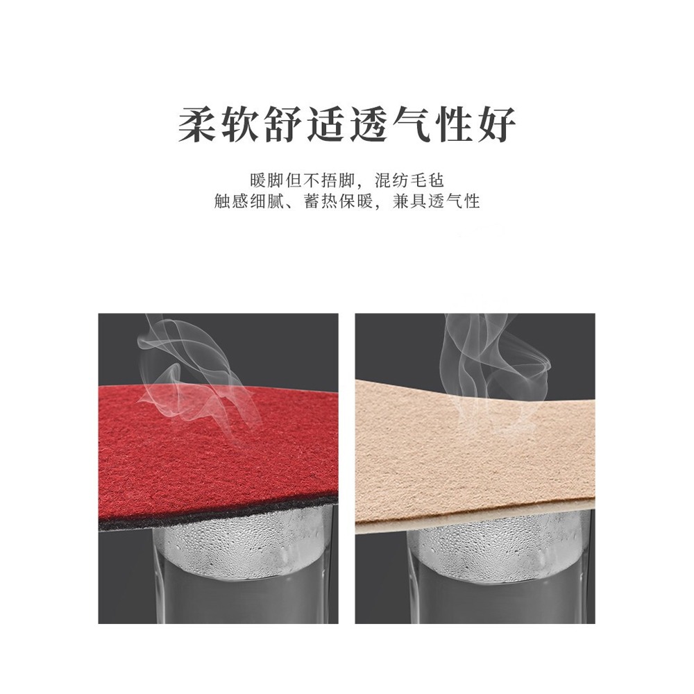 保暖鞋墊男女士冬季透氣吸汗防臭加絨加厚鞋墊棉軟防寒毛毛絨-細節圖3