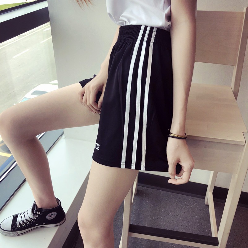 新款運動短褲女夏季學生高腰ins寬松跑步短褲bf嘻哈休閑褲子-細節圖4