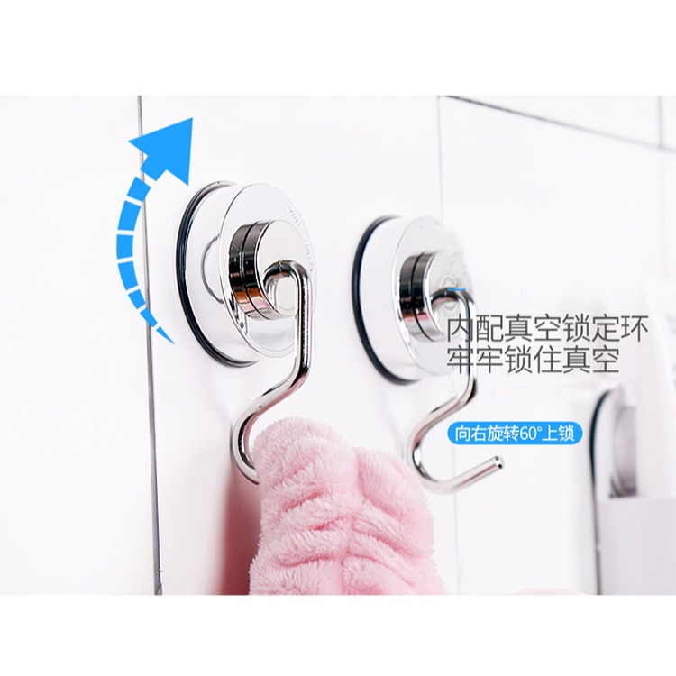 韓國掛鉤強力粘膠不銹鋼免打孔墻壁掛廚房衛生間吸盤無痕粘貼粘鉤-細節圖10