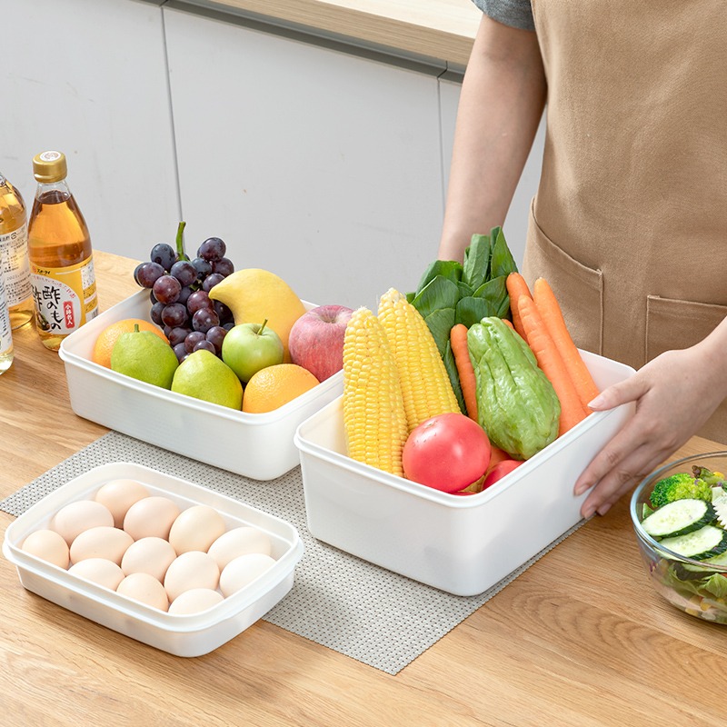 家用微波爐專用飯盒便當盒冰箱水果保鮮盒塑料長方形食品盒子-細節圖3