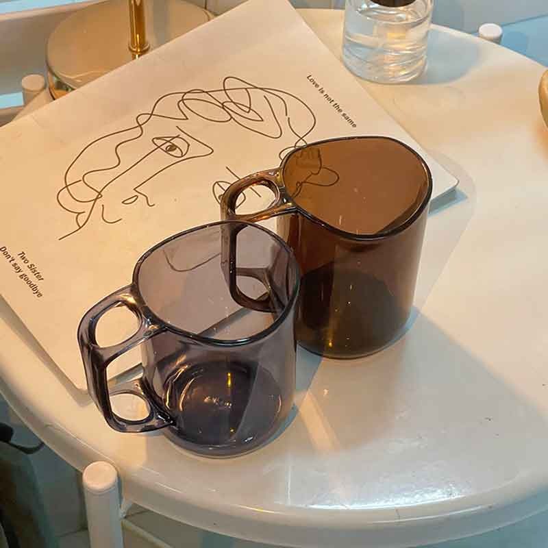 家用漱口杯女宿舍牙具杯子透明塑料牙缸ins風刷牙杯男情侶洗漱杯-細節圖3