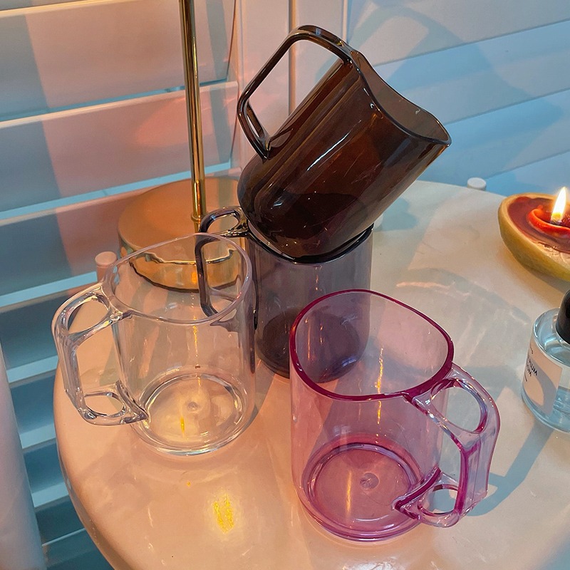 家用漱口杯女宿舍牙具杯子透明塑料牙缸ins風刷牙杯男情侶洗漱杯-細節圖4