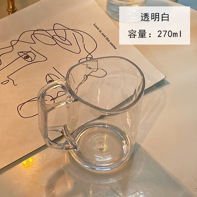 家用漱口杯女宿舍牙具杯子透明塑料牙缸ins風刷牙杯男情侶洗漱杯-細節圖6