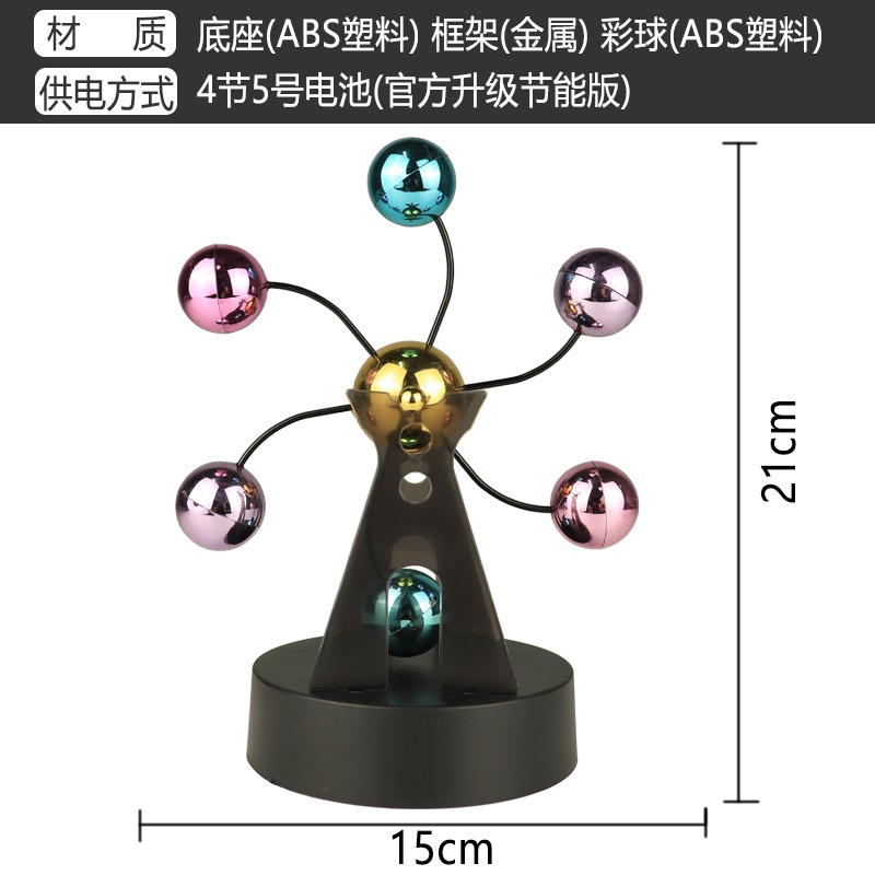混沌擺件永動機儀牛頓擺球創意磁懸浮物理辦公室辦公桌面家居飾品-細節圖7