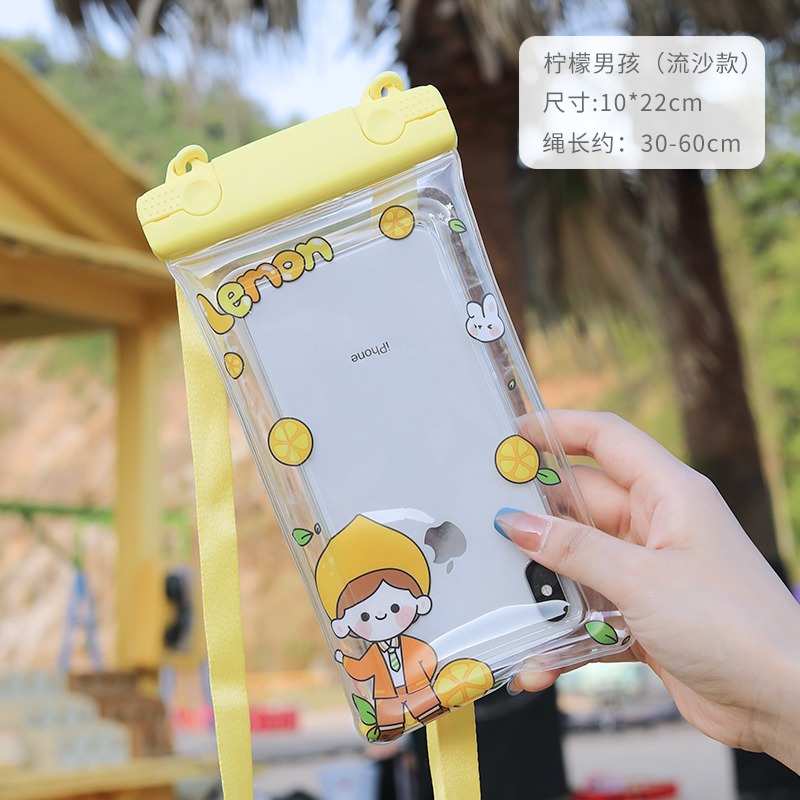 海邊手機防水袋可觸屏游泳潛水套透明手機套密封漂流泡溫泉防水包-細節圖10