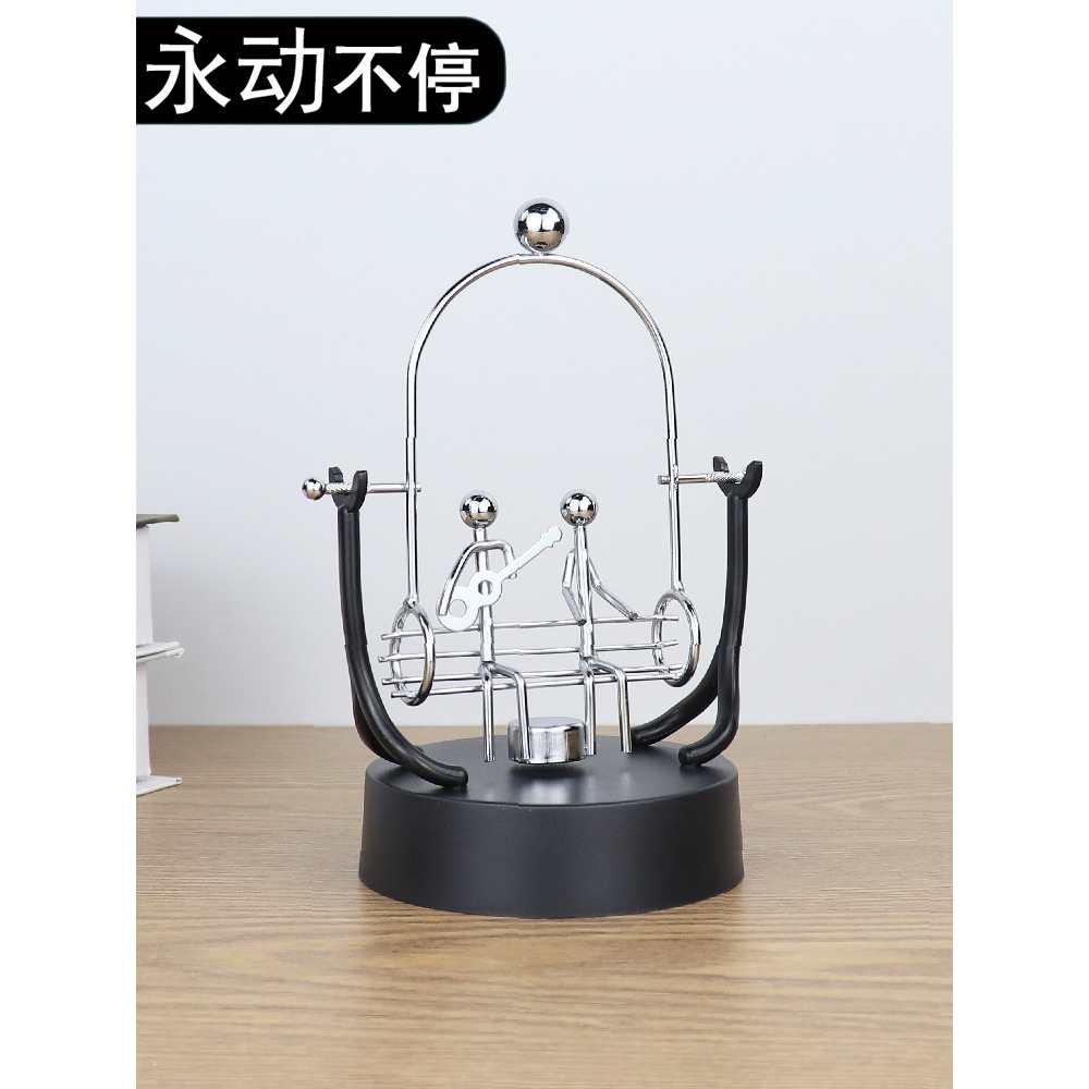 牛頓混沌搖擺創意小玩意網紅房間辦公桌解壓反重力物理永動機擺件-細節圖2