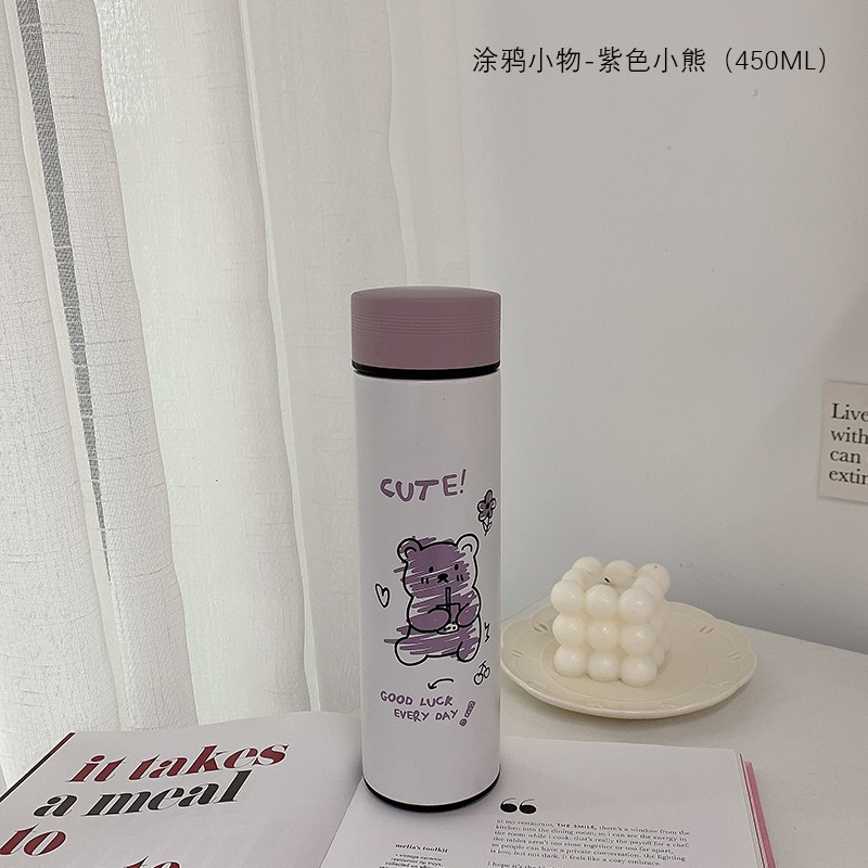 創意保溫杯女大容量304不銹鋼學生可愛水杯便攜茶水分離保暖杯子-細節圖10