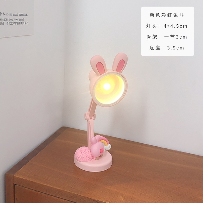 少女心迷你小夜燈臥室柔光diy臺燈宿舍牀頭用led燈房間裝飾燈擺件-細節圖8