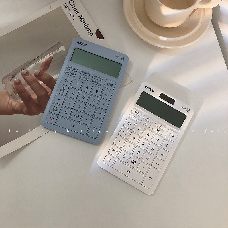 高顏值多功能計算器語音款女迷你便攜學生考試小號會計專用計算機-細節圖2