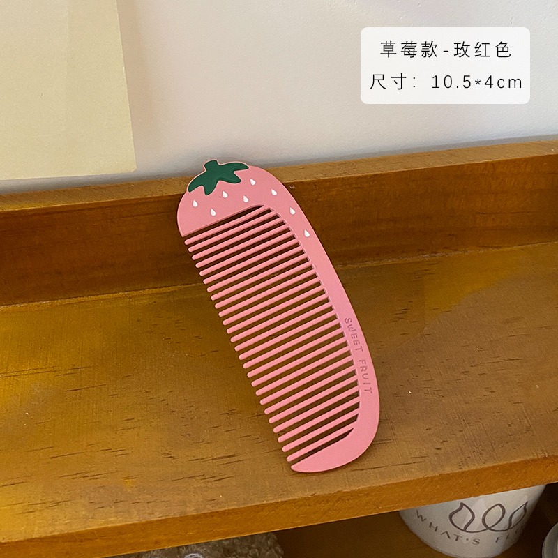 可愛金屬小梳子女士長發專用隨身便攜直發梳迷你家用美發梳防靜電-細節圖8